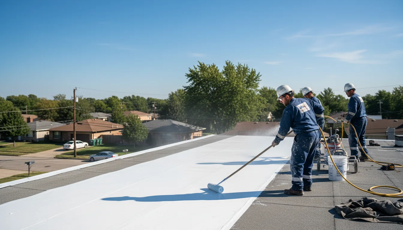 Commercial roof coating in Eola, IL near me